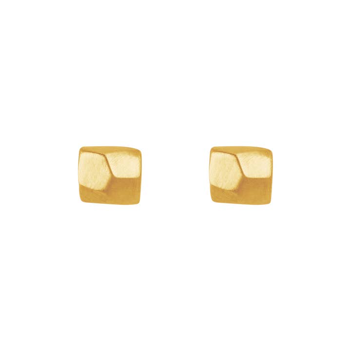 Philippa Roberts - Wholesale Stud/Post Earrings - Faceted Square Posts Earrings in Silver or Vermeil2