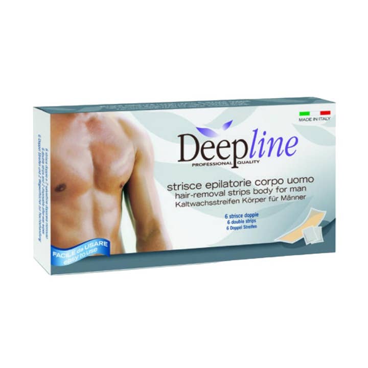 Bandas Depilatórias Corporais para Homem C49 - Caixa com 6 Bandas Duplas por atacado de pirotta srl