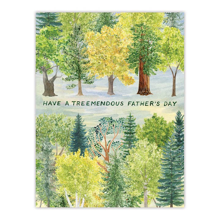 Treemendous Fathers Day Card - Trees Dad Greeting Card for wholesale by Yardia