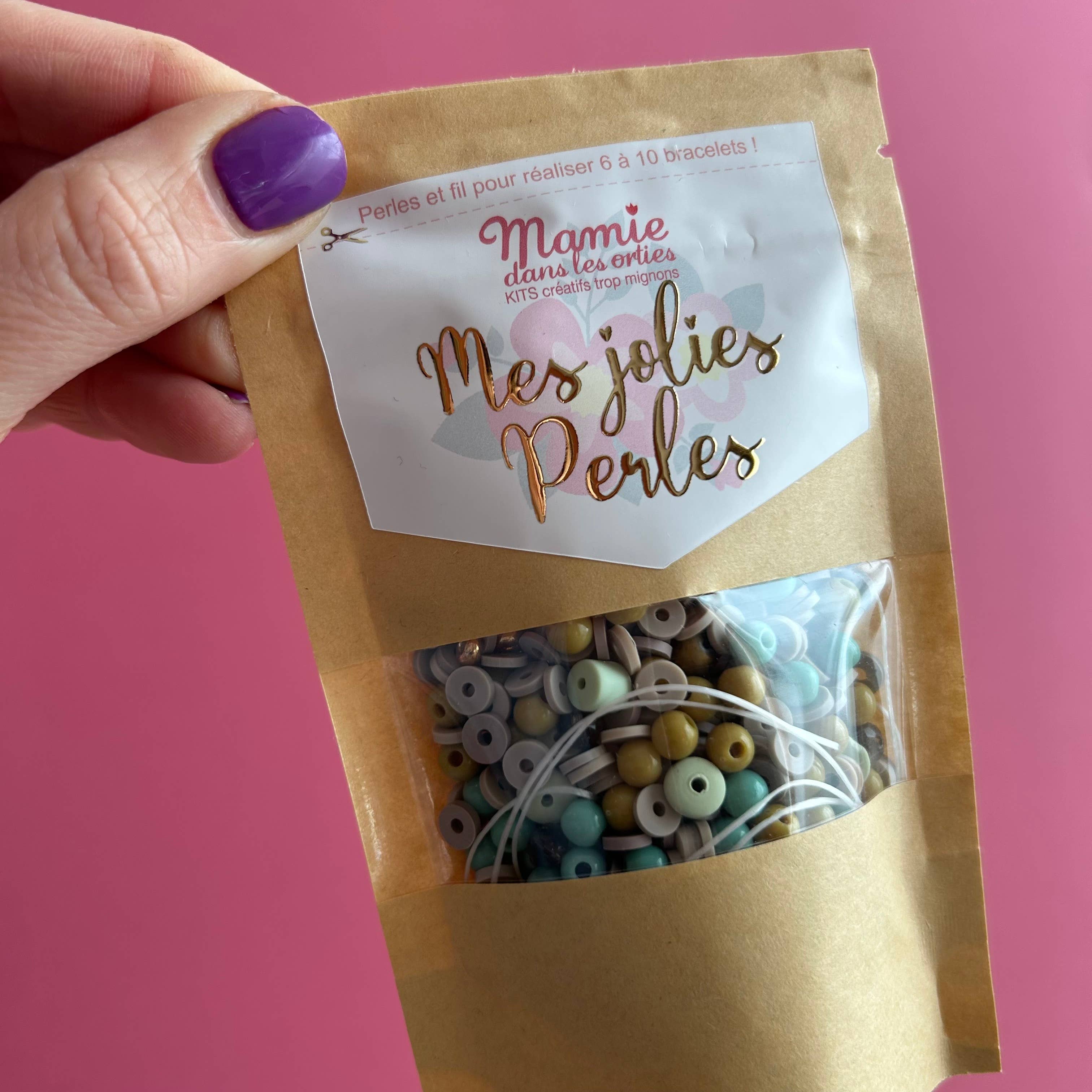 Mamie dans les orties – Joias DIY - Crianças por atacado – Kit Mix Pulseira Pérola MAYA2