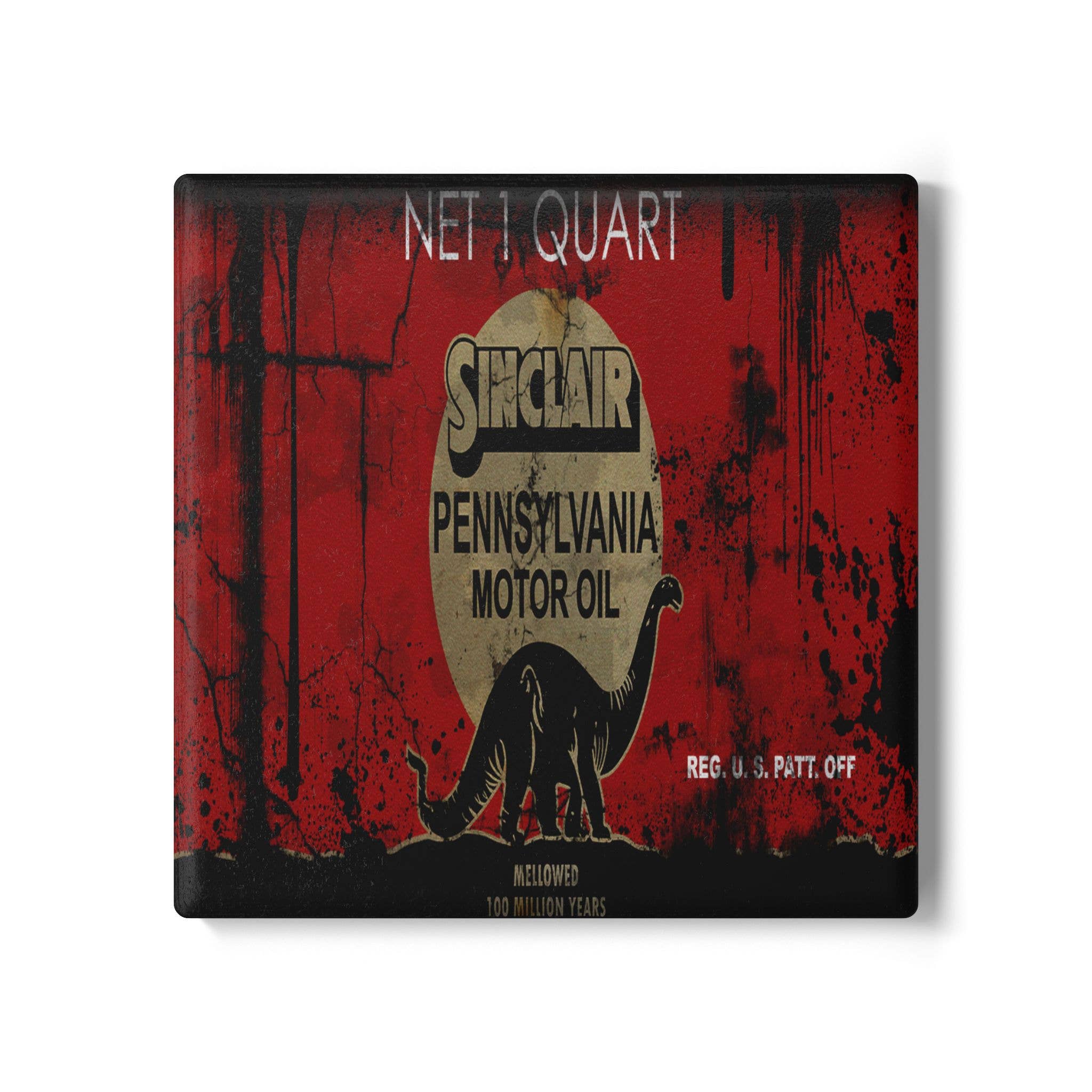 Miss Crabtree - Wholesale Coasters - Sinclair Oil Can Ceramic Coaster | Non-Slip Cork | Man Cave