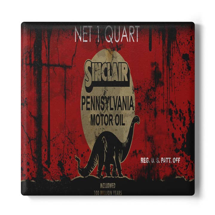 Miss Crabtree - Wholesale Coasters - Sinclair Oil Can Ceramic Coaster | Non-Slip Cork | Man Cave0