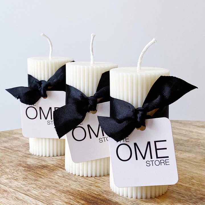 The Ome Store - Wholesale Pillar Candle - Ribbed Column Candle