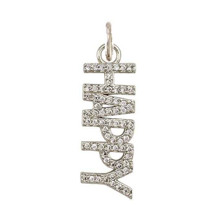 Chloe Pave Happy Charm for wholesale by Love, Lisa