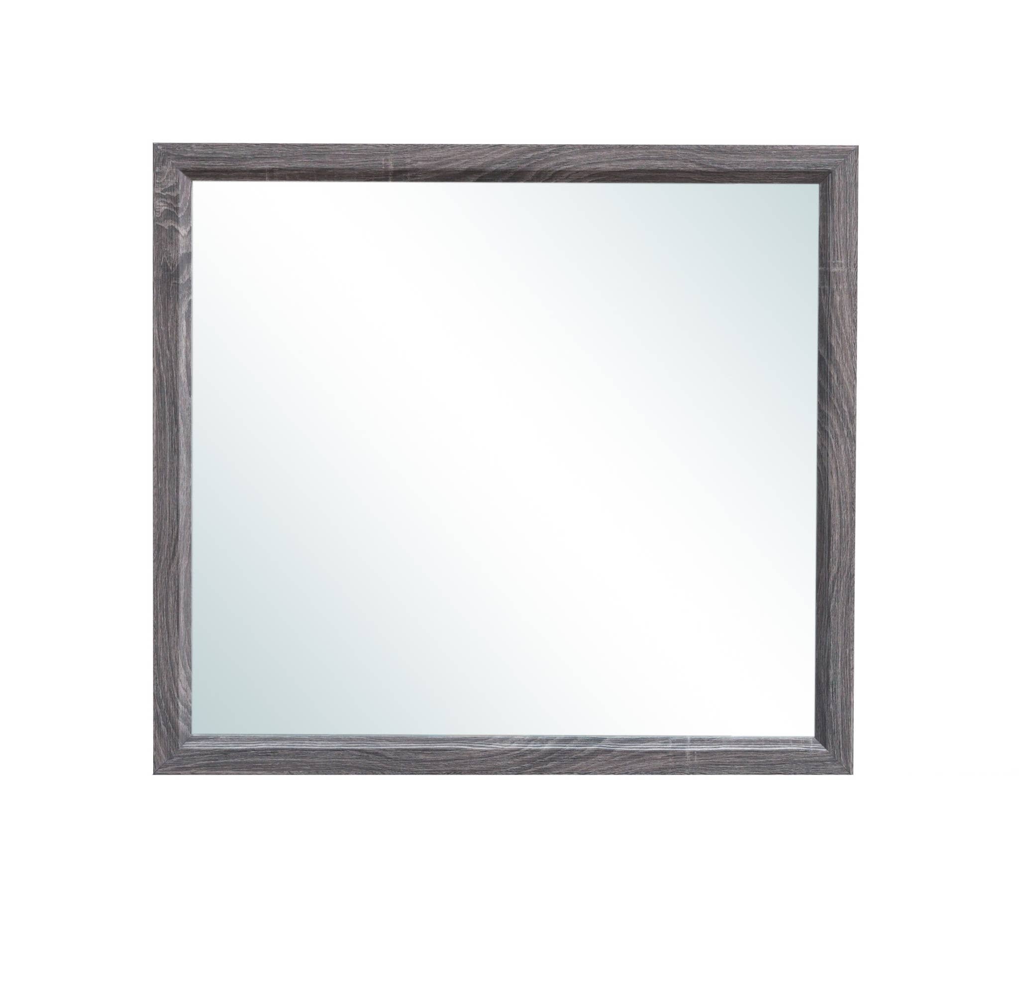 HomeRoots - Wholesale Vanity Mirror - 35" Dark Gray Wood Framed Accent Mirror