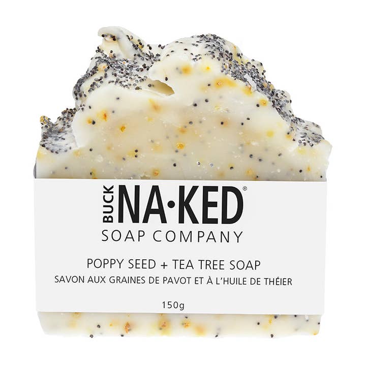 Buck Naked Soap Company - Wholesale Bar Soap - Poppy Seed + Tea Tree Bar Soap