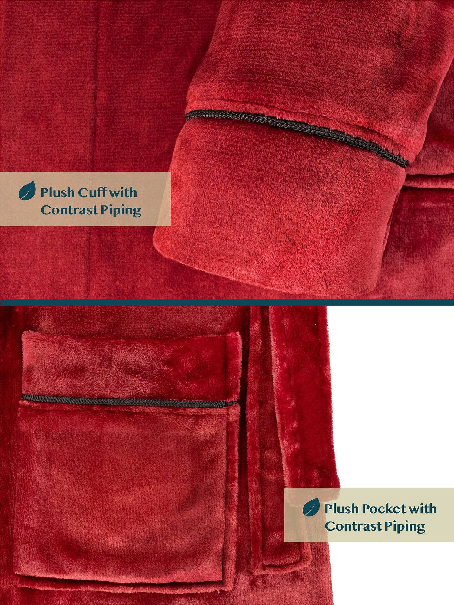 Pavilia - Wholesale Badjas - Heren - Herenbadjas van fleece met contrastpaspel34