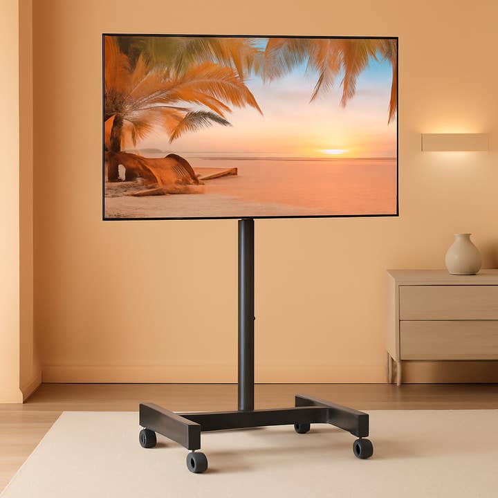 ShipItFurniture - Wholesale Console Table - Mobile TV Cart, Rolling TV Stand for 13-50 Inch Tvs with 30° Tilt Universal TV Cart for LED/LCD/OLED TV Height Adjustable Floor TV Stand Holds 44Lbs Portable Monitor Stand Max VESA 200X200Mm