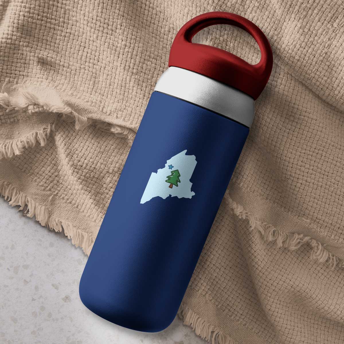 RetroPlanet - Wholesale Phone & Laptop Stickers - Maine State Star & Tree Doodles Mini Sticker 20 ct2