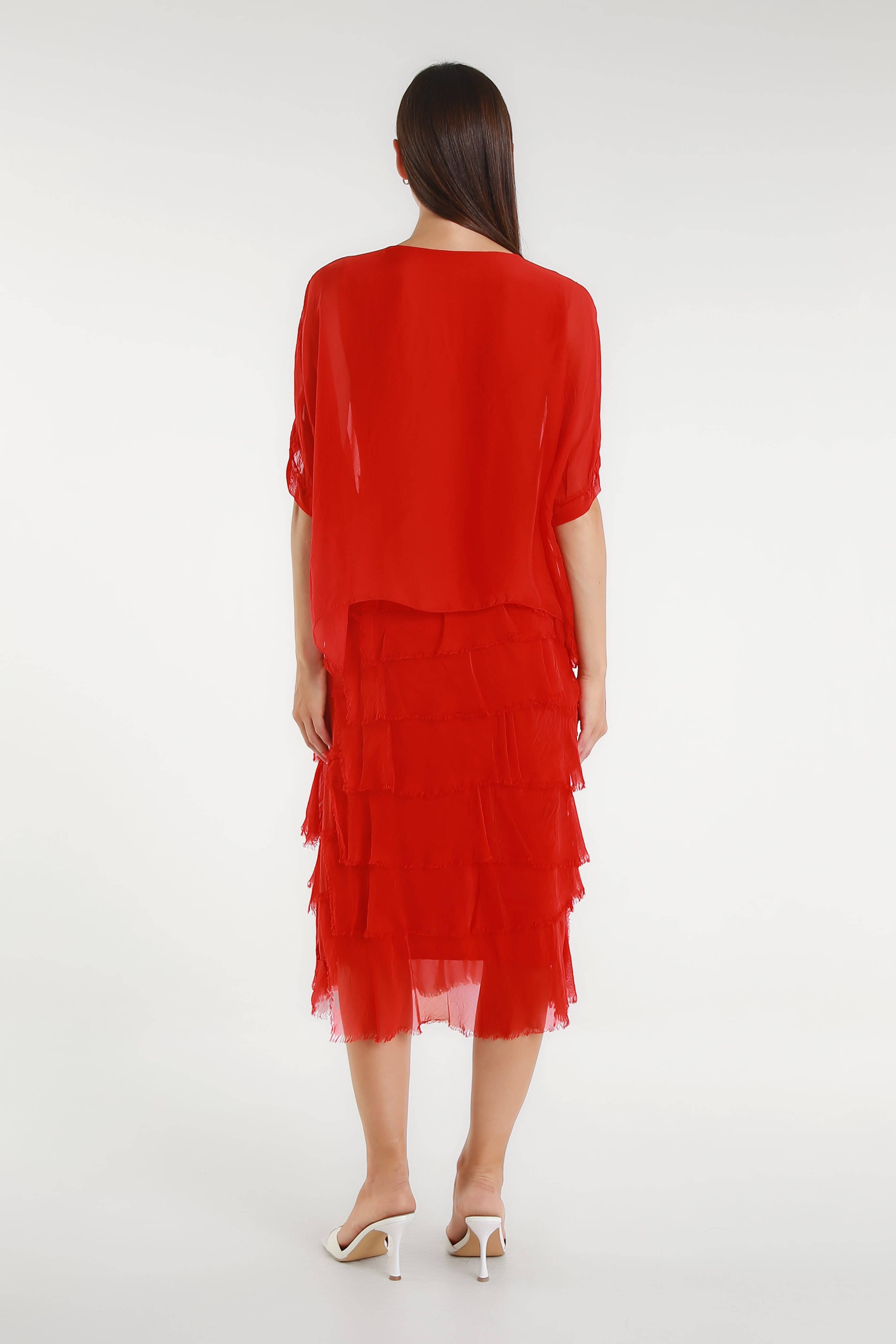 TINA Stephens Italy/Tees By Tina - Wholesale Dress - Women's - Gail Tiered Ruffle Dress (DQ206)19