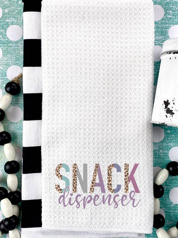 Leopard Snack Dispenser Graphic Waffle Weave Towel 26721 for wholesale by Cali Boutique Wholesale