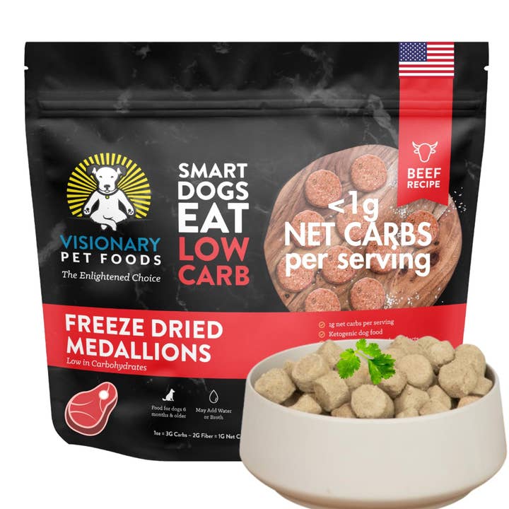 Freeze-Dried Beef Dog Food – High-Protein, Grain-Free Keto Recipe | 25oz Bag for wholesale by Visionary Pet Foods