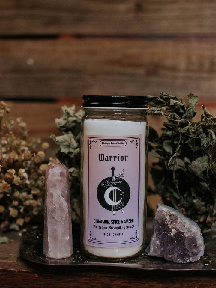 Vela de Manifestación del Guerrero | Canela y Clavo para venta al por mayor de Midnight Raven Studios