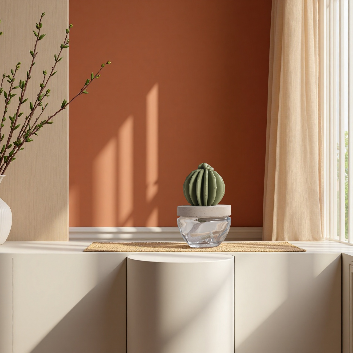 Pretty Valley Home - Vente Diffuseur à tiges - Coffret Cadeau Diffuseur Céramique Cactus - 100ml/3.38fl oz pour Décoration18