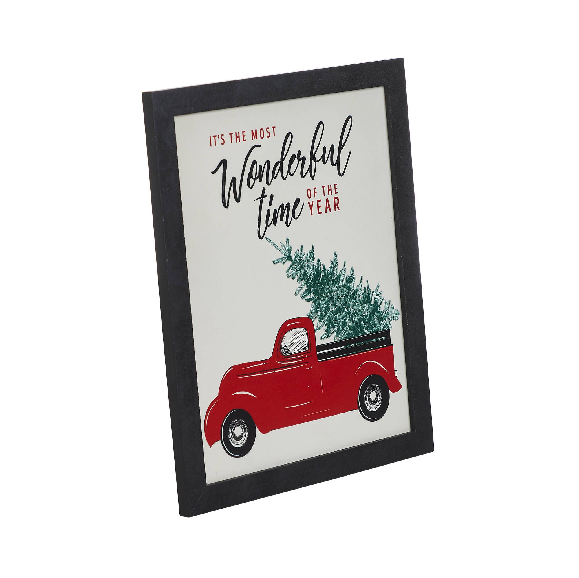 VHC Brands - Vente Pancarte - Panneau mural encadré It's The Most Wonderful Time Truck 12 x 106