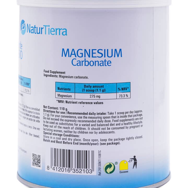 Pridahofarma - Wholesale Oral Supplement/Vitamin - NATURTIERRA Magnesium Carbonate 110 g1