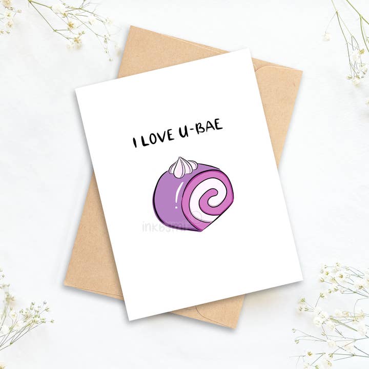 I Love U-Bae Grußkarte für den Großhandel von inkbymi