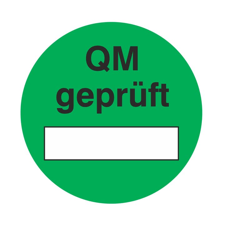 Test equipment identification/QM tested for wholesale by Blitzpfeil24 by Jahn Industrieschilder/Etiketten GmbH