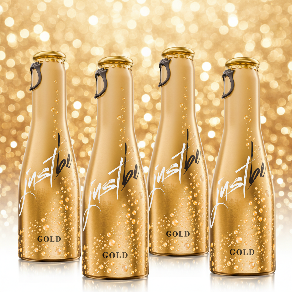 Justbe modern wine drinks - Wholesale Gift Bag Set/Pack - JustBe Gold - Gift set of 4 in black1