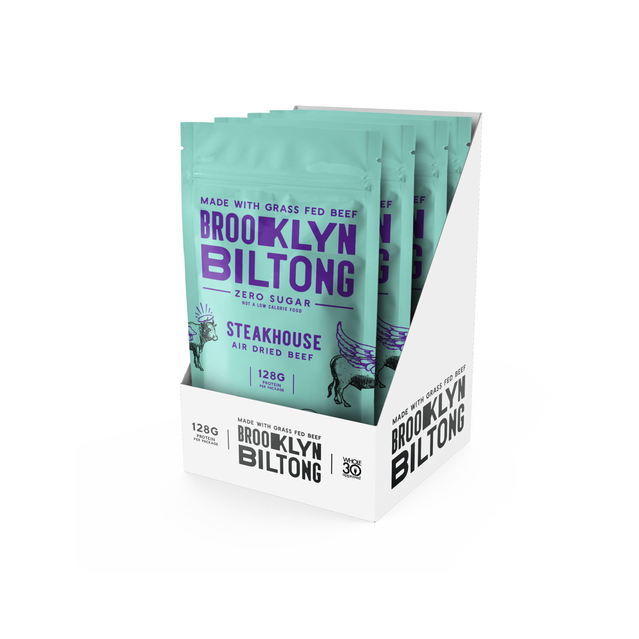 Brooklyn Biltong - Wholesale Jerky - 8oz Steakhouse Grass-Fed Zero Sugar Biltong Tender Jerky5