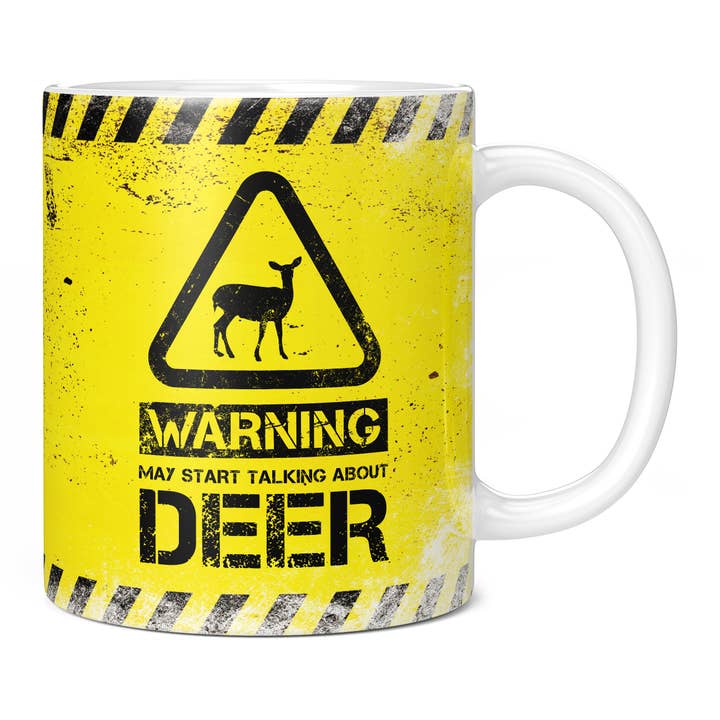 Deer Mug - Warning May Start Talking About Deer for wholesale by Mug Monster