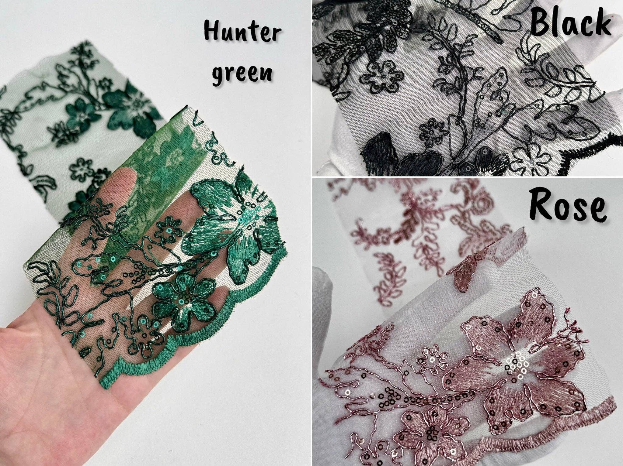 GalaTextile - Wholesale Fabric - Floral Embroidered Lace Corded Fabric With Sequins Fabric by the yard Non Stretch Shiny Floral Fabric with Sequins On Lace for Apparel Gowns4