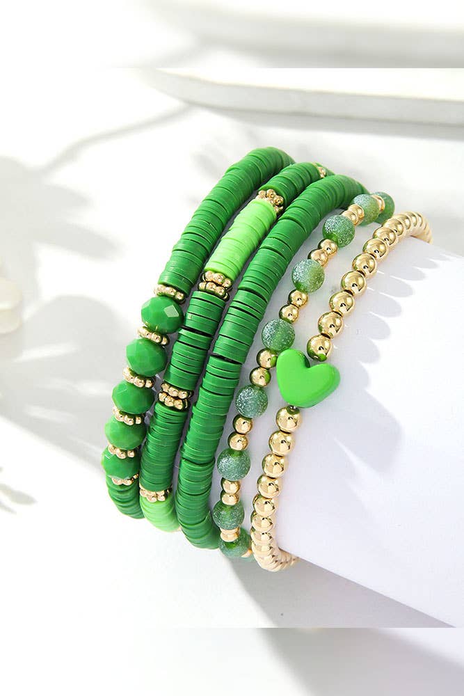 UNISHE – Engroshandel Perlearmbånd – Boho hjerte vedhæng perler armbånd MOQ 5stk ZK17694