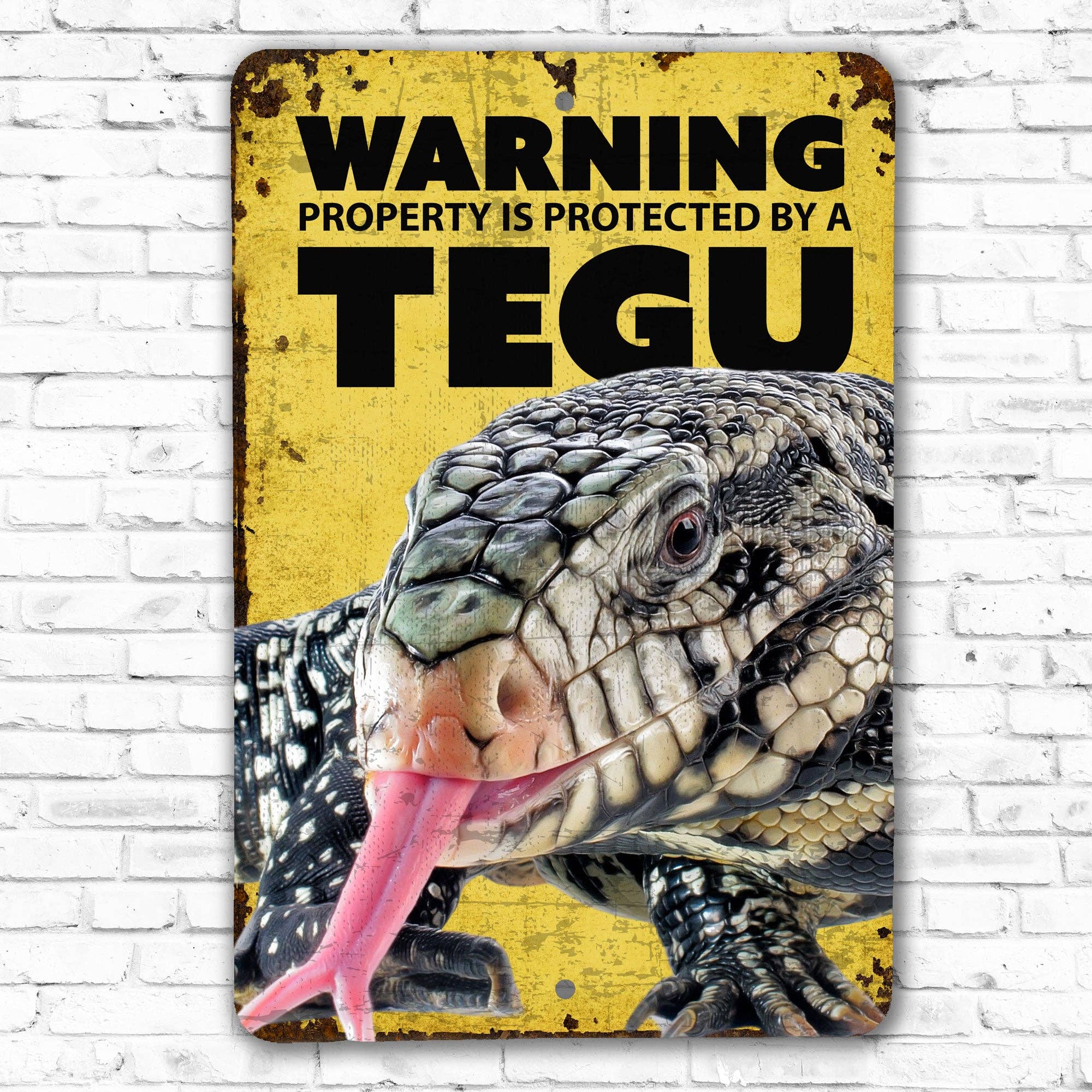 Real Cool Stickers & Stuff - Wholesale Sign - Warning Tegu Sign2