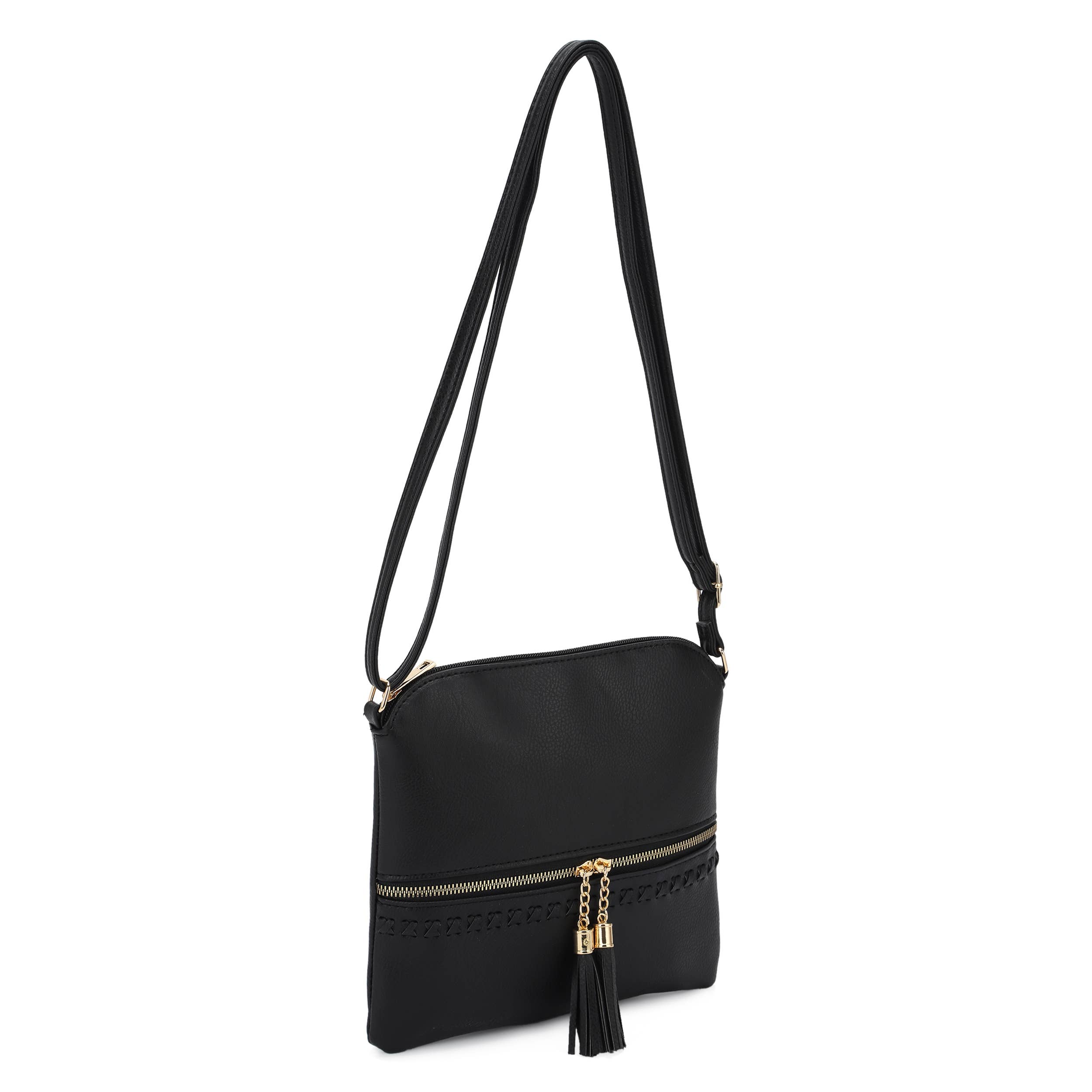 KAYLA+AVA - Wholesale Crossbodytas - Dames - JILLIAN CROSSBODY MET VLECHTWERK EN KWASTJE0