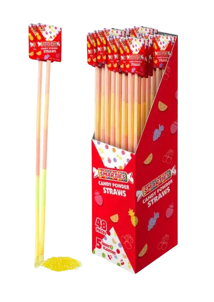 I Got Your Candy - Wholesale Hard Candy - Albert's Smarties Candy Powder Straws 0.37oz - 48ct0