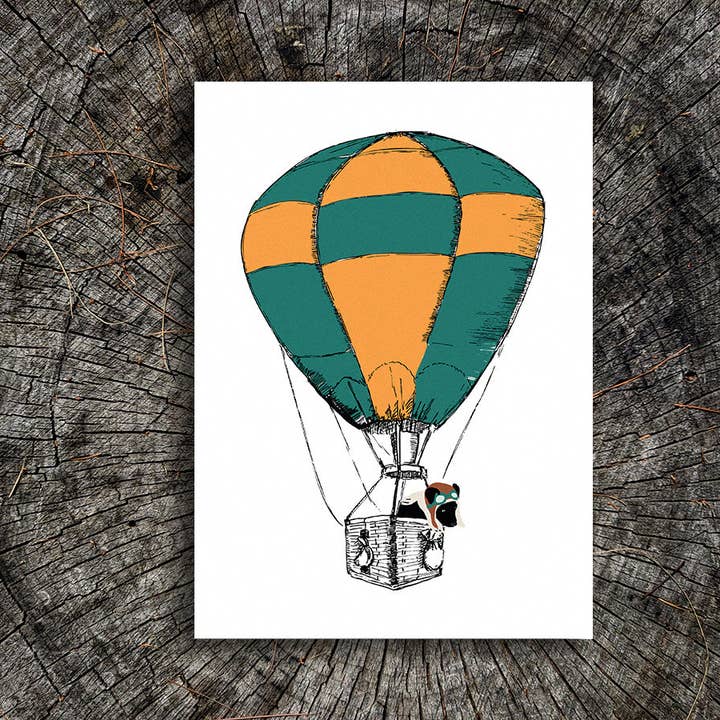 Luchtballon Pup Print voor wholesale door Soijen Illustrations