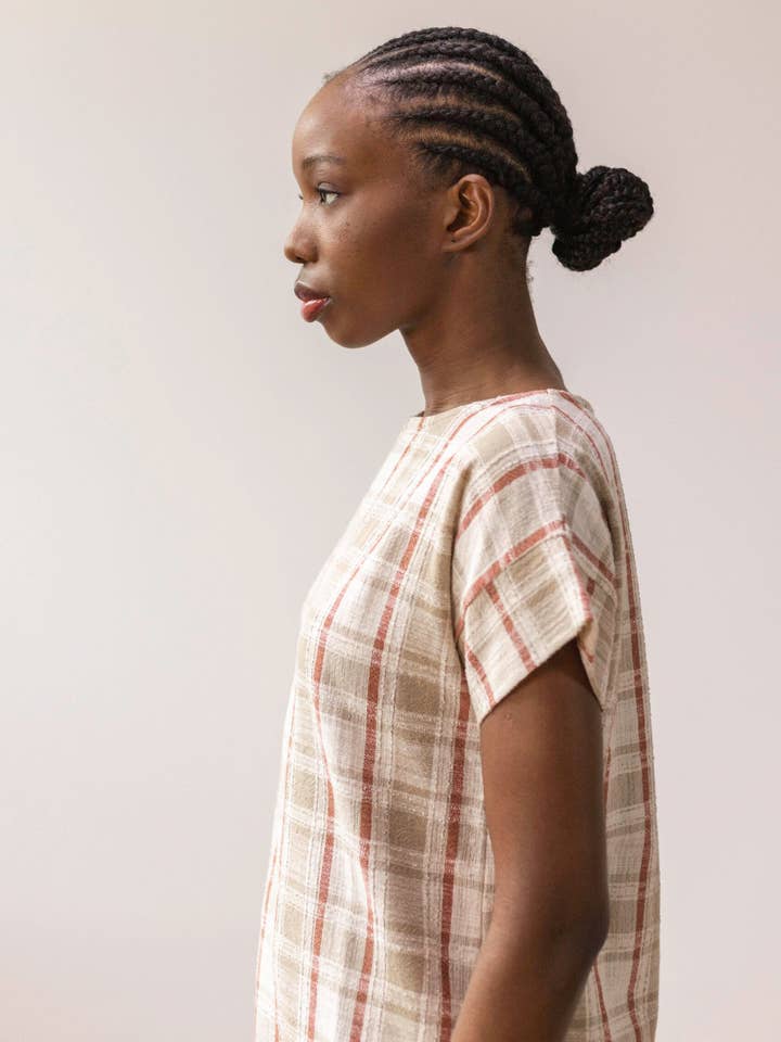 PAN Producto Básico - Wholesale Coat - Women's - Textured checkered blouse1