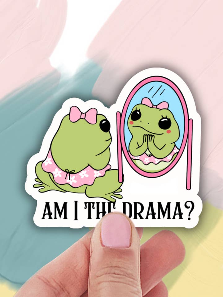 funny frog sticker,cute,sarcastic,laptop decal,gift ideas for wholesale by Lalatina Shop