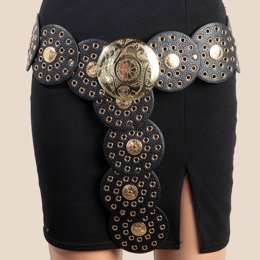 Anarchy Street - Vente Ceinture – femme - Ceinture à chaîne à œillets en similicuir5