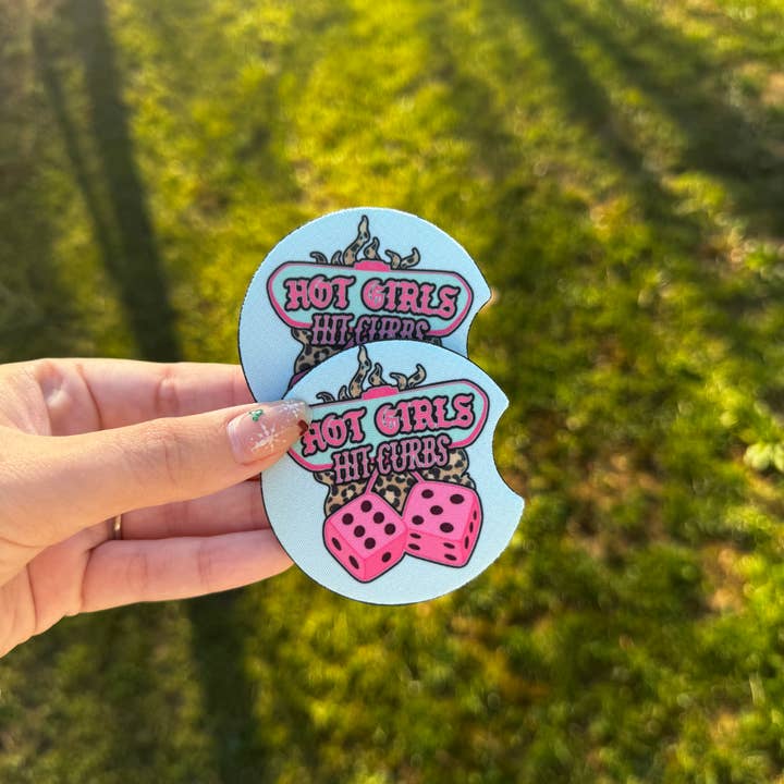 Hot piger ramte kantsten bil coaster sæt for engroshandel hos SarahMackenzieStudio