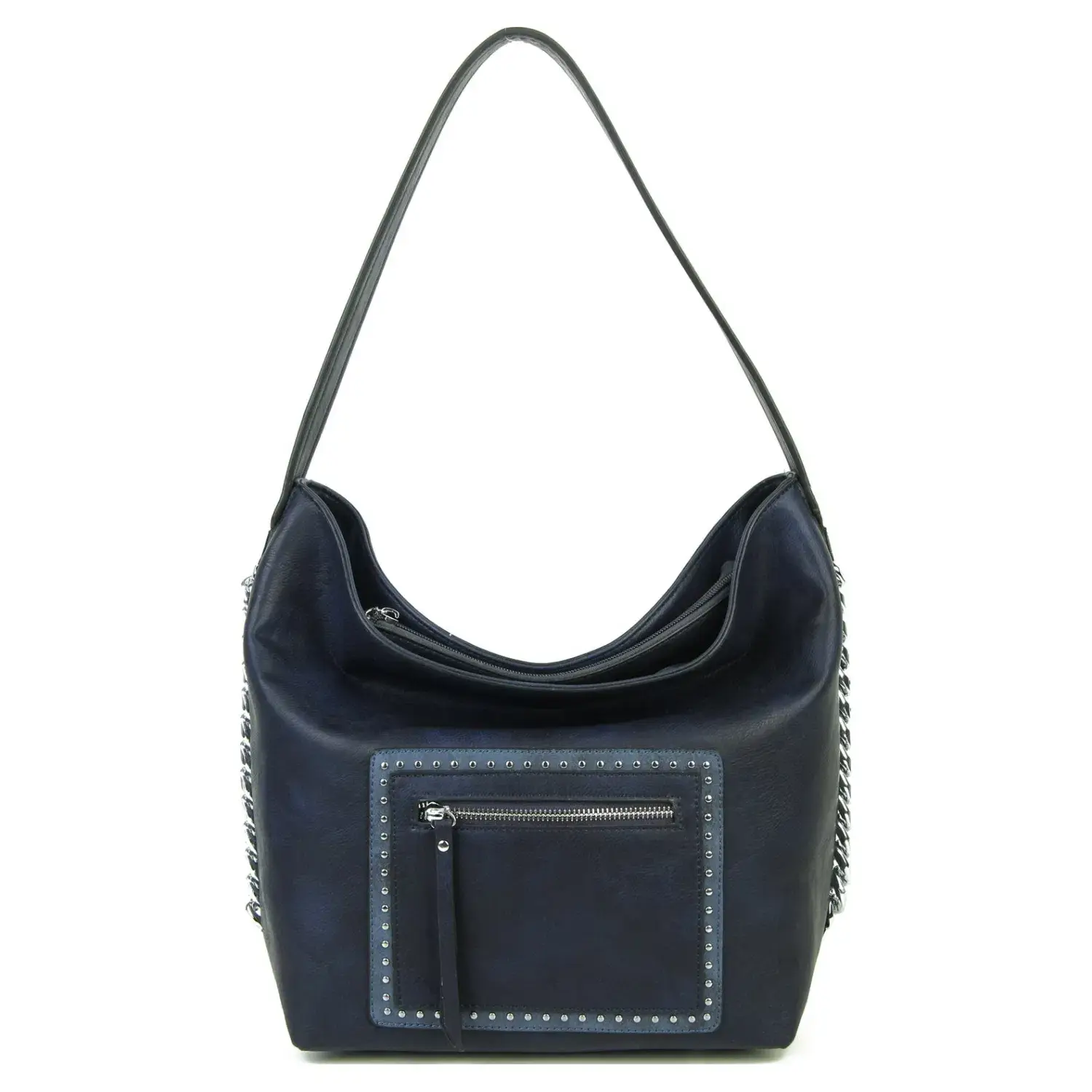 Superbia - Vendita all'ingrosso Tracolla - Donna - Borsa a tracolla Hobo Bag con dettagli a catena mono-80643