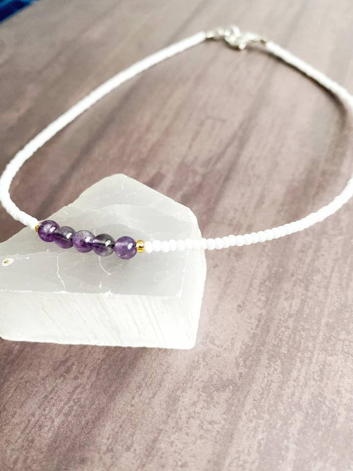 Ametist pärlstav choker för wholesale av DizzyLizzyBeads