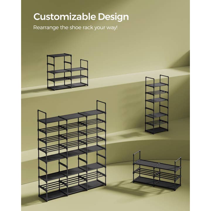 8-Tier Adjustable Shoe Rack Holds up to 48 Pairs- for wholesale by Greenwestons