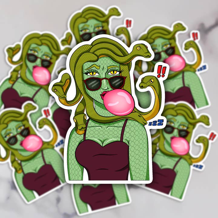 Pegatina Medusa para venta al por mayor de Jelly Jean Designs