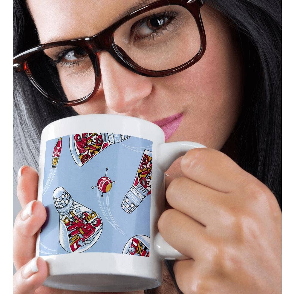 3dRose - Vente Tasse à café - 3dRose, Capsule spatiale rétro Gemini, Tasse9