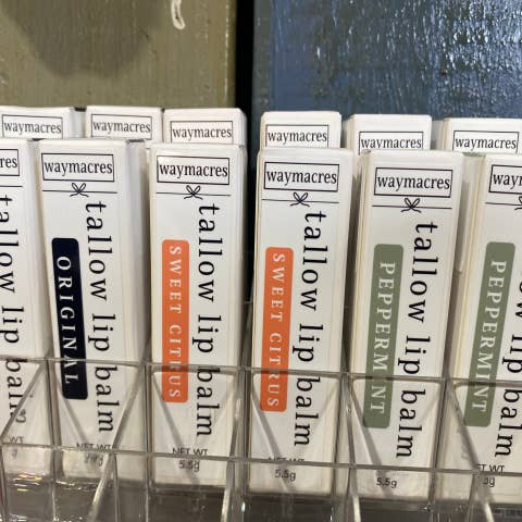 Tallow Lip Balm for wholesale by Waymacres