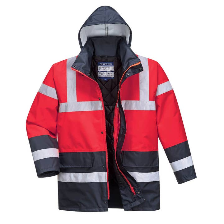 Hi-Vis Contrast Winter Traffic Jacket for wholesale by Atomic Workwear
