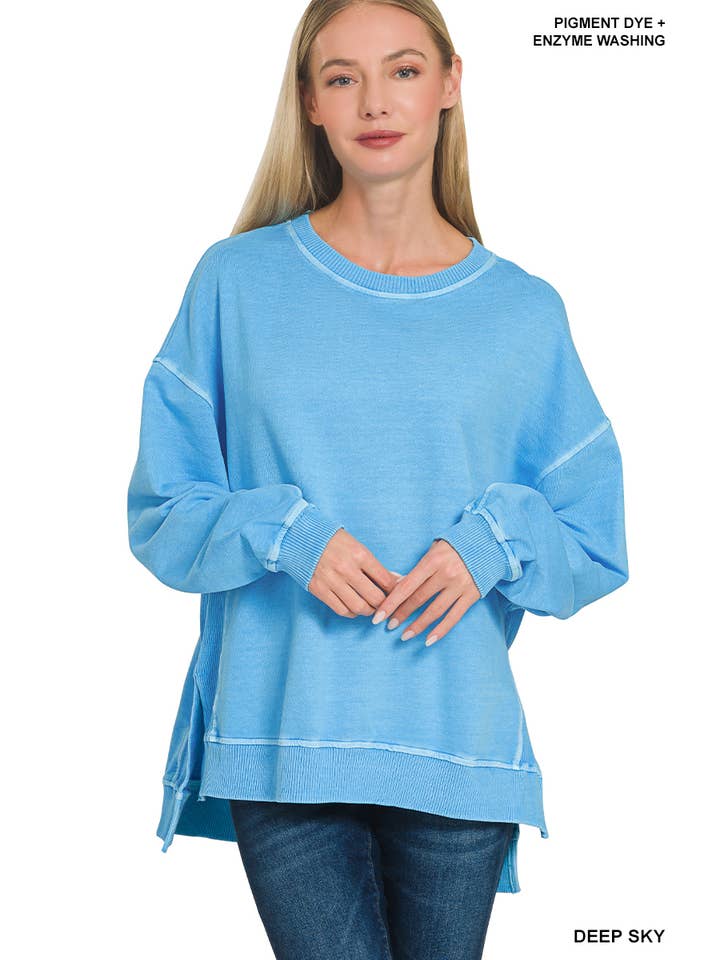 42POPS - Vente Sweat-shirt – femme - ..1027 Sweat-shirt en French Terry teint aux pigments & lavage aux enzymes SI-2898210