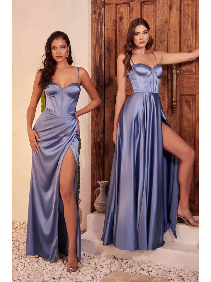 Ladivine by Cinderella Divine - Vente Robe de soirée – femme - Robe bustier en satin à coupe évasée13