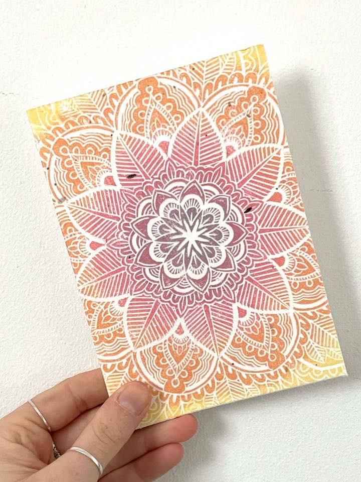 Plantable Cards - Greeting Mandala Eco Friendly Seed Paper for wholesale by The Flower Girl Studios