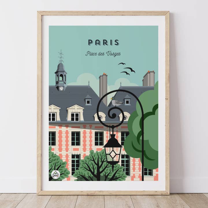manifesto PARIGI - Place Des Vosges per la vendita all'ingrosso da parte di Les Petits Yéyés