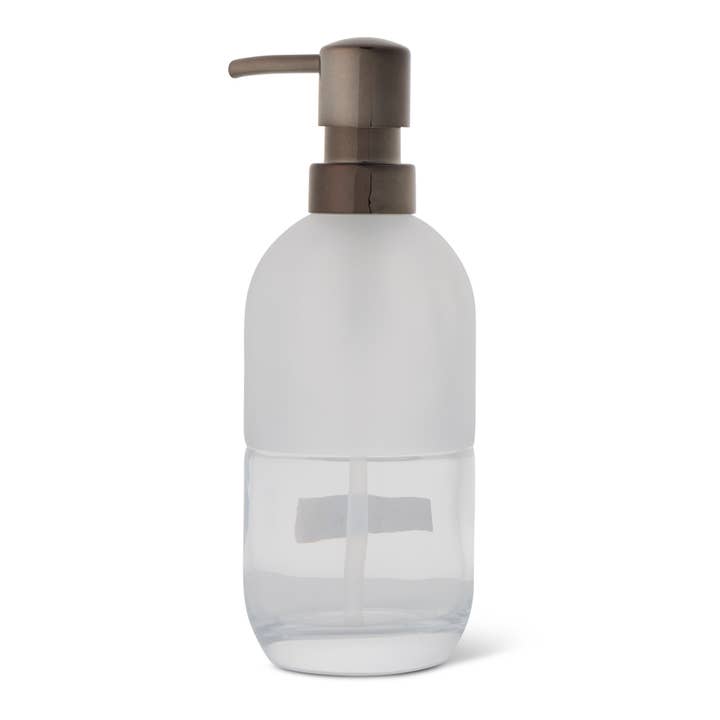 Distributeur de savon en verre - Moitié brillant moitié mat pour la vente par Core Home