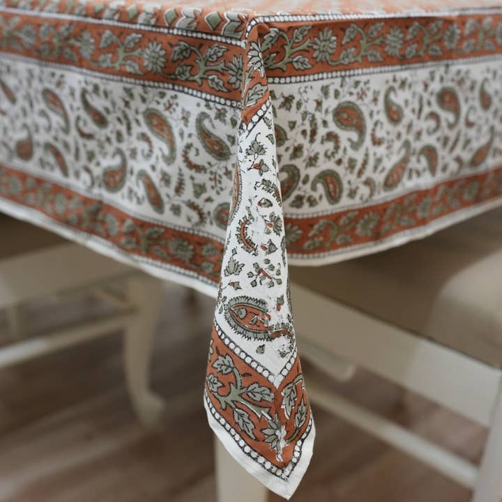 Fabdivine - Wholesale Tablecloth - Boho Interior Block Print Tablecloth Home Décor - Neerabel4