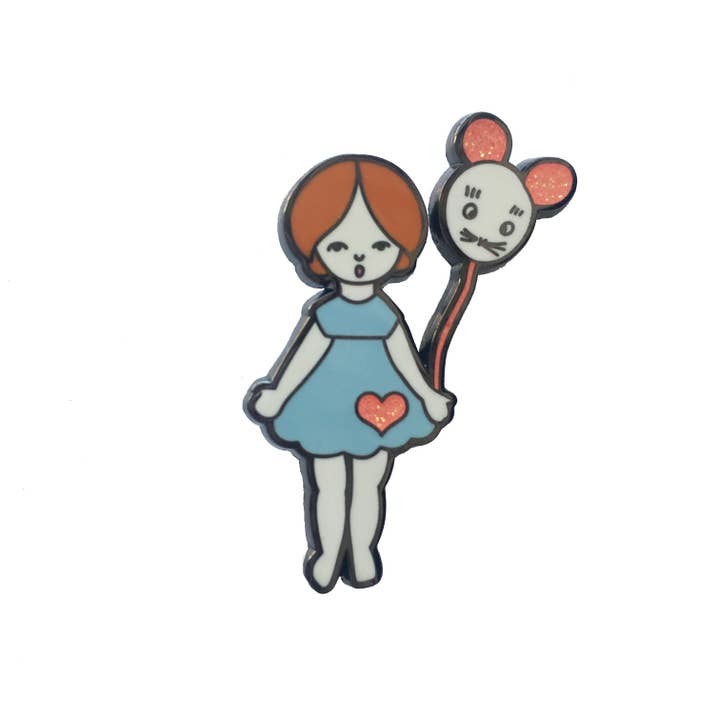 Enamel Pin - Balloon Girl for wholesale by Rosie Wonders