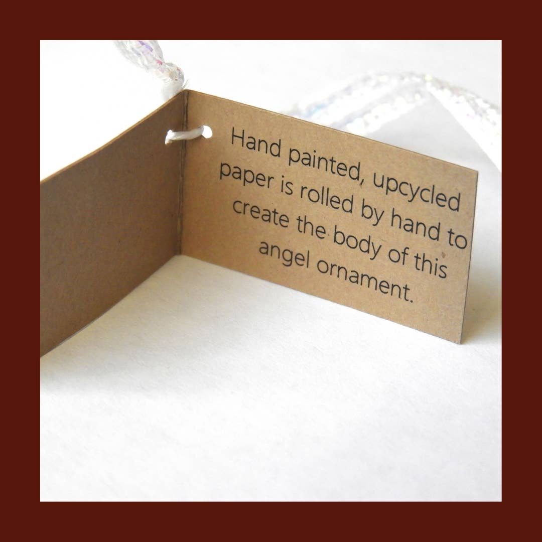 Allison Lake Handmade - Wholesale Ornament - Milieuvriendelijke papieren engel kerstornamenten | Doos van 505